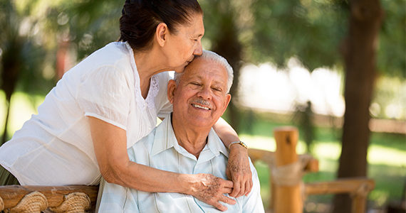 Older Latino couple together