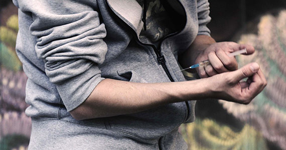 Drug injection abuse user