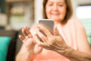 Woman on her smart phone